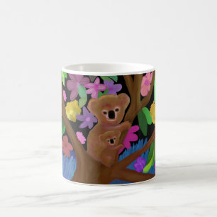 Koalas en las tazas del interior