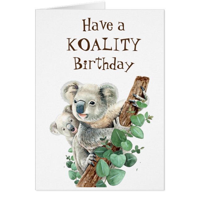 Koality Birthday Fun Animal Koala Bear (Frente)