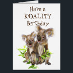 Koality Birthday Funny Animal Koala Bear<br><div class="desc">Cute pequeño Koala oso Australia Arte Animal con diversión Ten un cumpleaños de Koality para los que tienen sentido del humor</div>