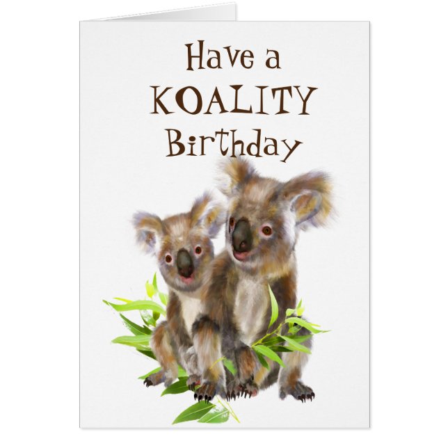 Koality Birthday Funny Animal Koala Bear (Frente)