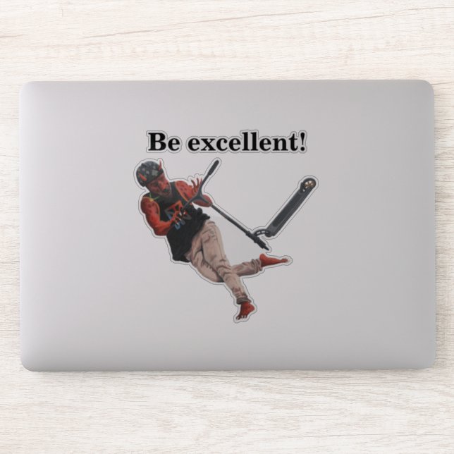 Kobold Kick Scooter Trick Fantasy Art Pegatina (Ordenador)