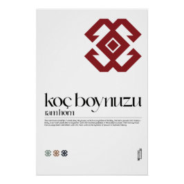 Koç Boynuzu (Cuerno Ram) Poster del Motif túrquico