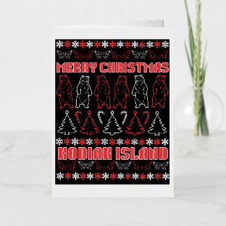 Kodiak Island: Navidades feos, tarjeta de saludo p