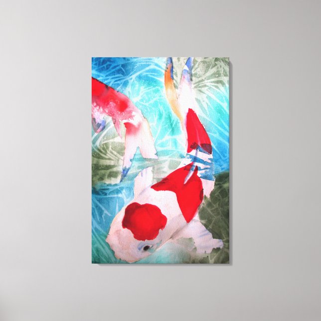 Kohaku Koi II Arte original del pescado japonés (Anverso)