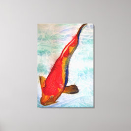 Kohaku Koi Pescado japonés original arte acuático
