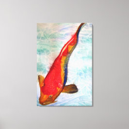 Kohaku Koi Pescado japonés original arte acuático