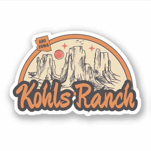 Kohls Ranch, Arizona Pegatina (Anverso)