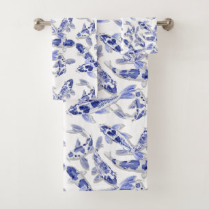 Koi azul y blanco