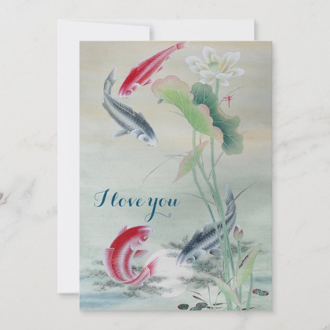 Koi Fish con Lotus (Anverso)