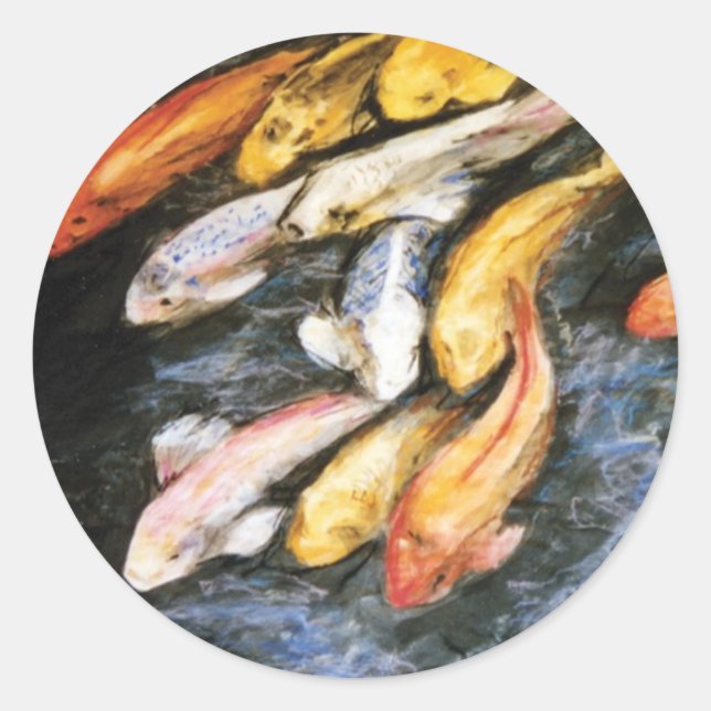 Koi Fish Pegatina (Anverso)
