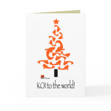 KOI (pescados) a la tarjeta gráfica 3 del navidad