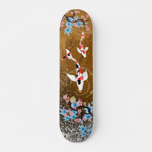 Koi Pond - wood - Japanese Design Skateboard