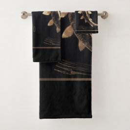 Koi Swirl Metalizado de cobre esculpido