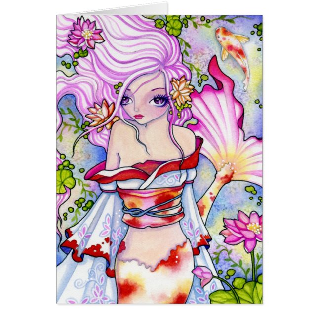 Koi - tarjeta en blanco (Frente)