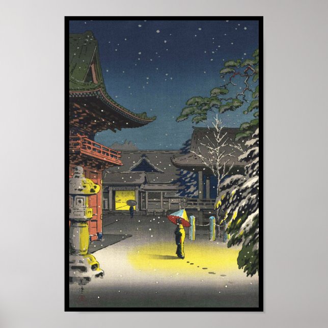 Koitsu Tsuchiya Nezu Shrine Sale shin hanga arte (Frente)