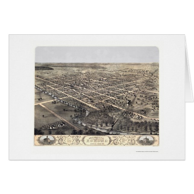 Kokomo, EN el mapa panorámico - 1868 (Anverso (Horizontal))