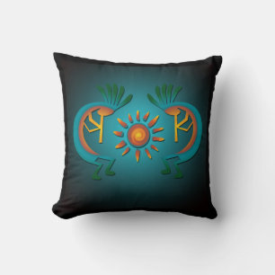 Kokopelli con almohada Sun Sq