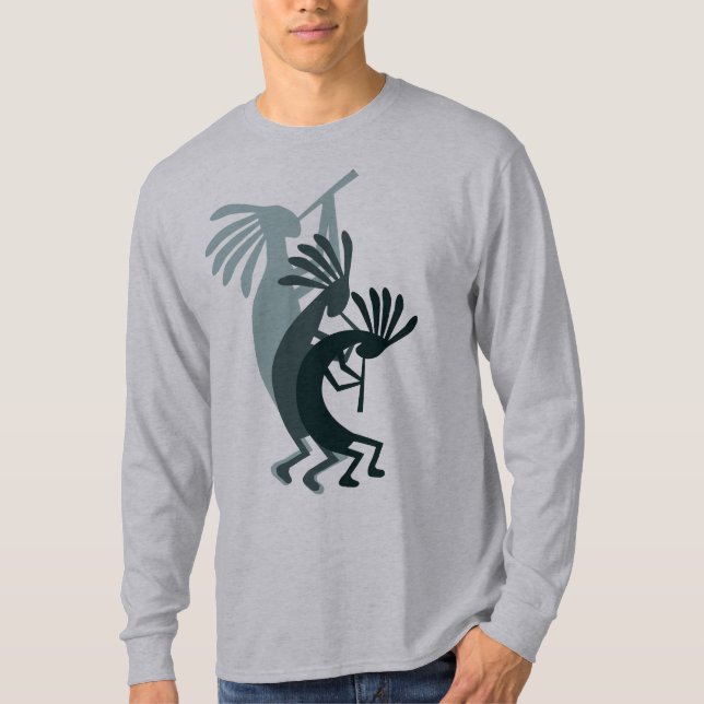 Kokopelli derriba camiseta verde (Anverso)