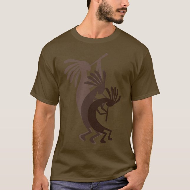 Kokopelli derriba una camiseta de tee para hombres (Anverso)