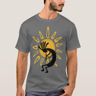 Kokopelli Gold Mens camisa gris básica
