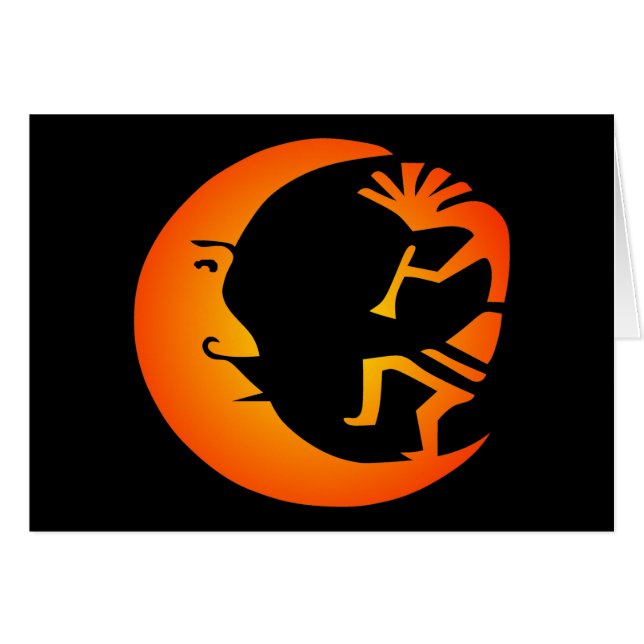 Kokopelli Luna-Negro (Anverso (Horizontal))