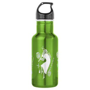 Kokopelli que talla la botella de agua 18oz