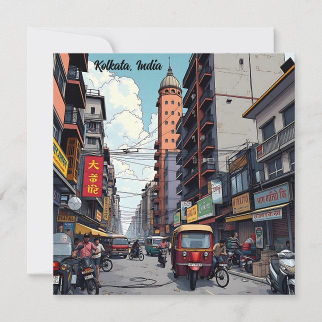 Kolkata, India, centro de Keepsake Souvenir (Anverso)