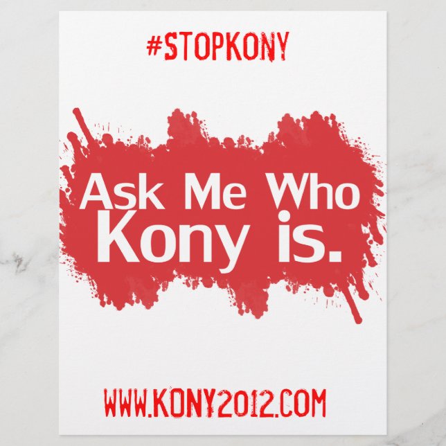 Kony 2012 Volantes a todo color (Frente)