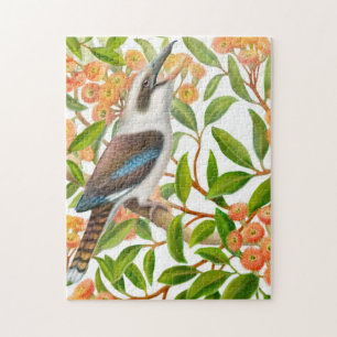 Kookaburra de risa en rompecabezas del árbol de