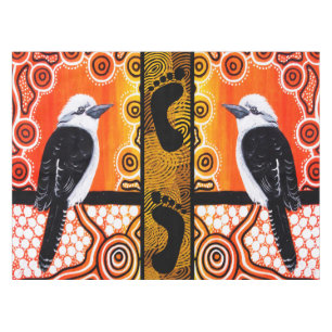 Kookaburra Sueño mantel de arte aborigen