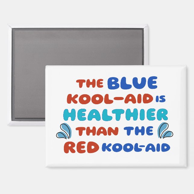 Kool Aid azul IMÁN RECTANGULAR (Anverso/Reverso)