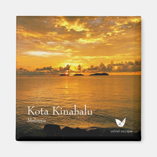 Kota Kinabalu - imán de nevera por Velvet Escape (Frente)