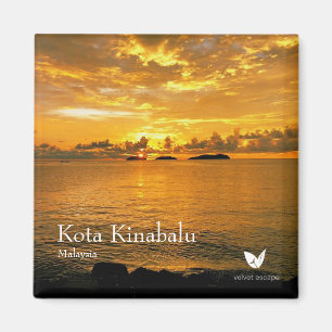 Kota Kinabalu - imán de refrigerador por Velvet E