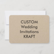 KRAFT 100lb 5" x 3.5" Invitaciones a matrimonio