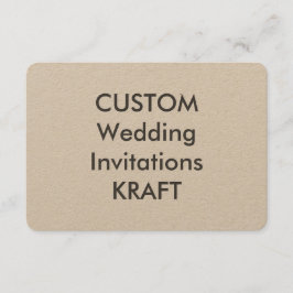 KRAFT 100lb 5" x 3,5" invitaciones de la boda