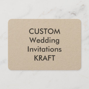 KRAFT 100lb 5" x 3,5" invitaciones de la boda
