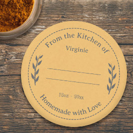 Kraft amarillo y Rustic hecho con Pegatina de etiq