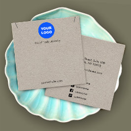 Kraft Añadir logotipo Pendant Necklard Square Disp