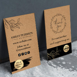 Kraft Brown Gracias a las tarjetas con el logotipo