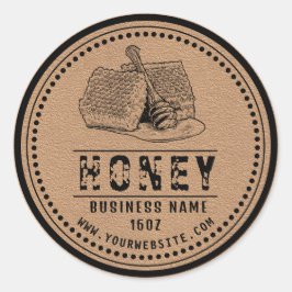Kraft de etiqueta de miel | Logotipo de miel
