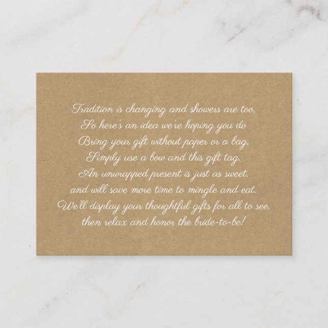 Kraft Display tarjeta de inserción de ducha de nov (Anverso)