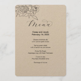 Kraft Earth Tone Paper Menu Rustic