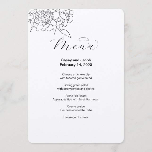 Kraft Earth Tone Paper Menu Rustic (Anverso)