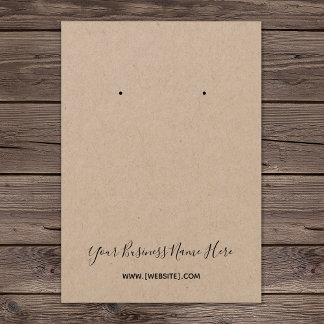 Kraft Elegant Script Personalizado Tarjeta de cone