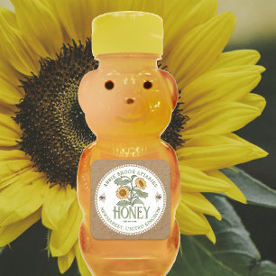 Kraft Etiqueta de oso de miel de abeja girasol vin