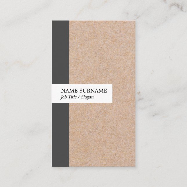 Kraft imprimió la tarjeta de visita vertical del (Anverso)