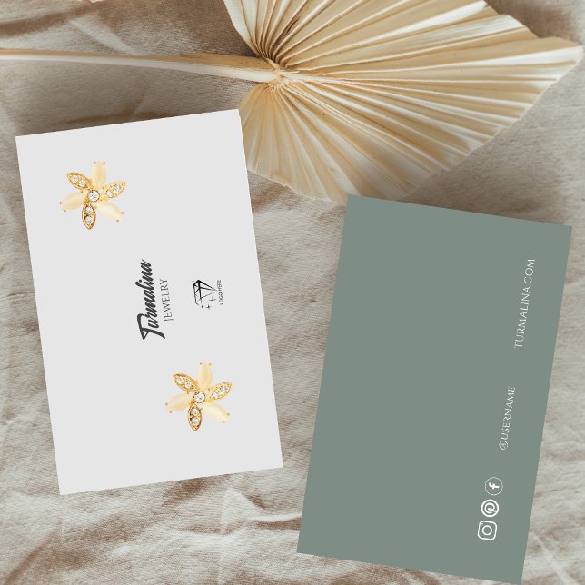 Kraft Ivory Gray Dusky Earring Holding Social Medi (Kraft Ivory Grey Dusky Earring Holder Social Media)