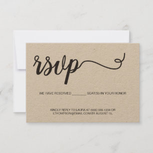 Kraft Paper RSVP sin correo reservado