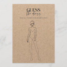 Kraft Paper Wedding Shower adivina el juego del ve