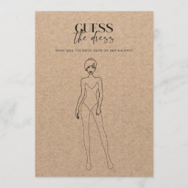 Kraft Paper Wedding Shower adivina el juego del ve